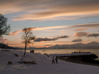 Tromso, Norway, Sunset Beach