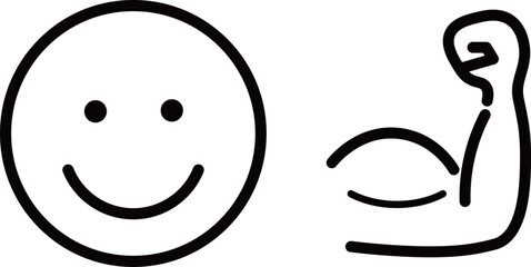 筋肉　スマイル　アイコン