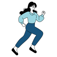 Businesswoman. Flat Vector Illustration