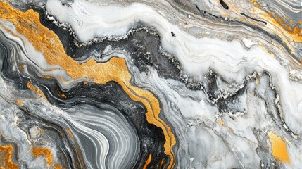 A marble texture background with swirling veins of gold, white, and gray for a luxurious feel.