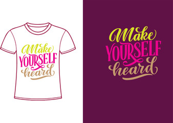 T-shirt design Merry Christmas and Happy New Year. Hand drawn lettering. Vector illustration