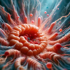 Obraz premium Cancer cell illustration background.