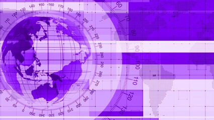 Digital technology earth map news background