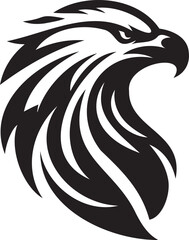 Silhouette of a eagle head vector artwork.