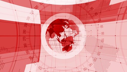 Digital technology earth map news background