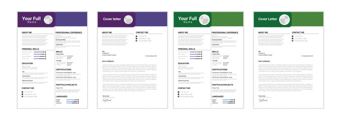 Modern Editable resume CV template