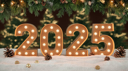 New year text background