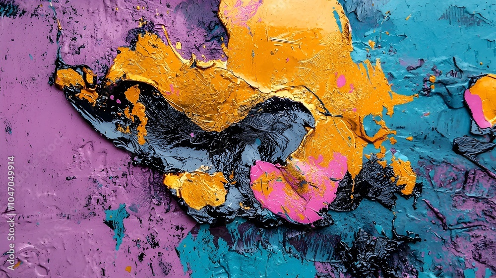 Aufkleber Mesmerizing metallic foil technique creating multi dimensional luminous highlights and eye catching abstract art backgrounds with a premium high end aesthetic