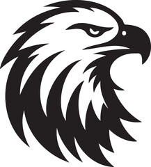 Obraz premium Silhouette of a eagle head vector artwork.