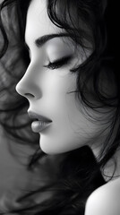 Fototapeta premium Elegant profile portrait