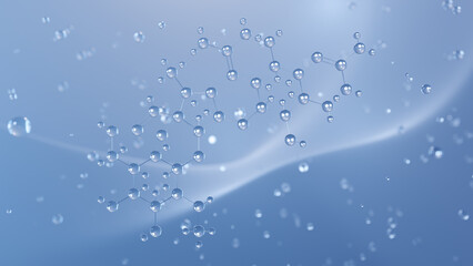 streptomycin molecular structure, 3d model molecule, antibiotic, structural chemical formula view from a microscope