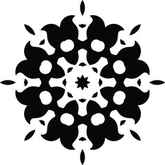 Fototapeta premium Flower Mandala Meaning Circular Pattern in Form of Mandala With Flower for Henna, Mehndi, Tattoo, Decoration Decorative Ornament in Ethnic Oriental Style.