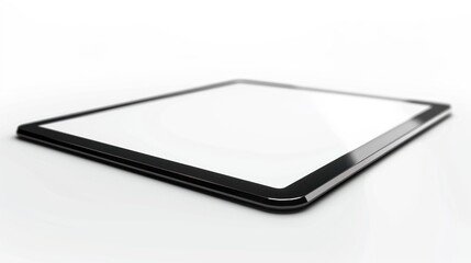 Black Tablet on White Background