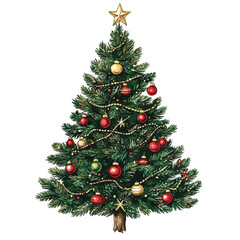 Festive Christmas Tree Vector Illustration for Holiday Decorations