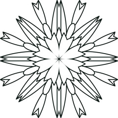 Real Flower Mandala Circular Pattern in the Form of a Mandala Decorative Ornament in Ethnic Oriental Style.