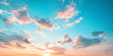 Obraz premium beautiful sky and clouds at sunset