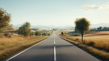 Fototapeta premium route de campagne concept futur