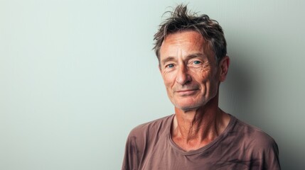 Fototapeta premium Portrait of a Man with a Gentle Smile