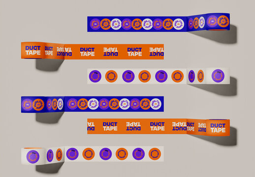 Top View of Duct Tape Mockup