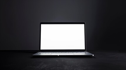 Laptop with Blank Screen in Dark Setting