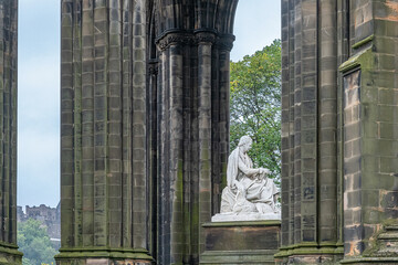 View at the Scott monument in Edinburgh ,Scotland