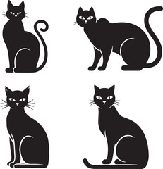 Cats Stylized Vector Graphic Pack