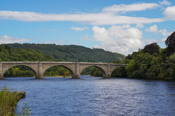 Fototapeta premium Dunkeld bridge over the river Tay in Scotland