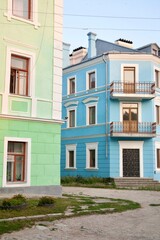 Fototapeta premium Old houses on the streets of Kamenets Podolsky