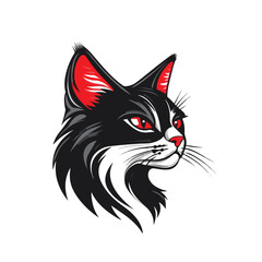 Fototapeta premium Minimalistic Cat Vector Logo Design Template for Branding and Marketing Collateral