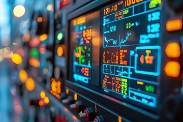 Close-up of a Medical Monitor Displaying Vital Signs