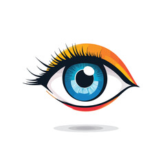 Circle Eye Logo Design Vector Illustration