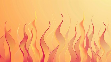 Abstract Flame-Like Shapes in a Gradient of Yellow, Orange, and Red
