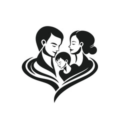 Modern Family Vector Logo Design Template for Creative Projects