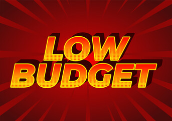 Low budget. text effect in 3D style with good colors