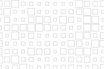 Randomized black squares arranged in a structured grid pattern on a clean white background.