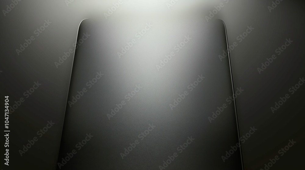 Leinwandbilder Minimalist black background with a soft gradient from dark gray to light black, designed with high resolution and subtle texture for enhanced visual impact. This background features a delicate, blurry