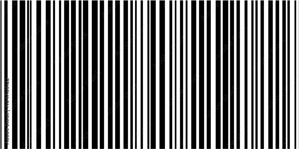 Aufkleber black and white abstract design of barcode-like lines