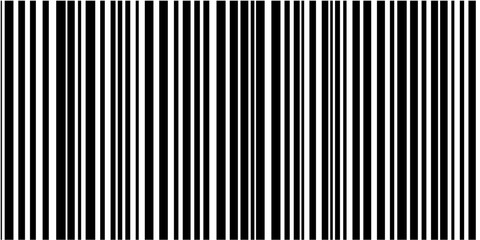 Black and white abstract design of barcode-like lines