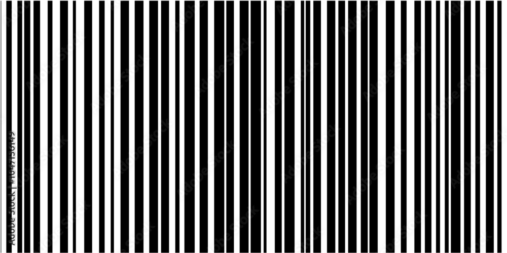 Poster Minimalist barcode pattern featuring alternating line thickness