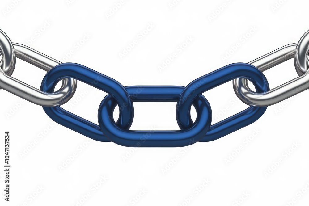 Aufkleber a chain with a blue link representing strength and connection.