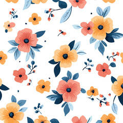 Beautiful Seamless Flower Pattern Vector Design for Creative Projects