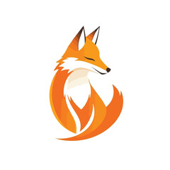 Obraz premium Fox Vector Logo Design Template: Professional and Creative Graphic Illustration