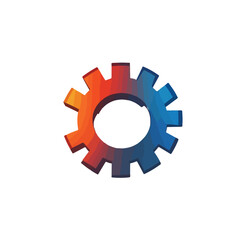 Obraz premium Professional Gear Technology Vector Logo Design Template