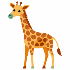 Fototapeta premium giraffe cartoon isolated on white