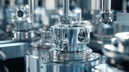 State-of-the-Art Automotive Parts Factory with Robotic Assembly and Precision Machinery