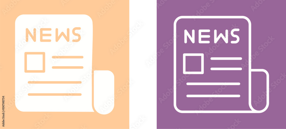 Sticker news vector icon