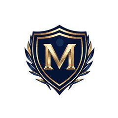 Obraz premium Modern Letter M Crest Logo Design Template Vector Illustration