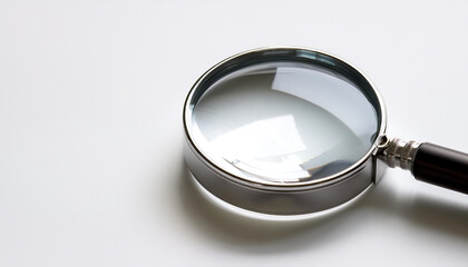A magnifying glass isolated on a white background