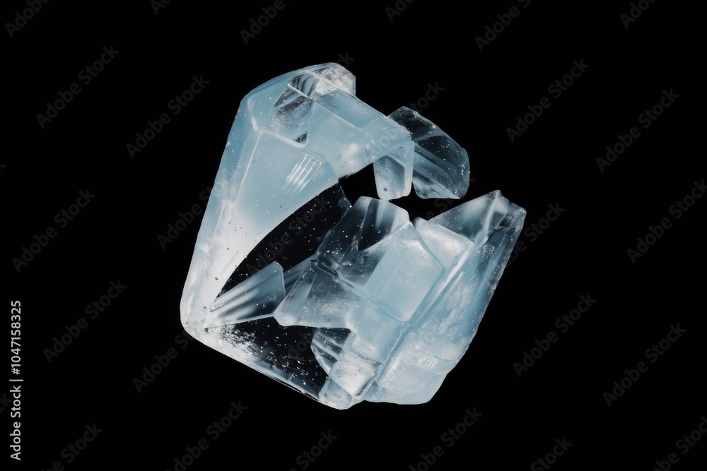 Leinwandbilder A clear  transparent  and fragmented object with sharp edges.