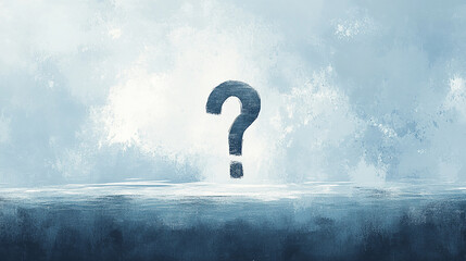 Simple Art with Central Question Mark